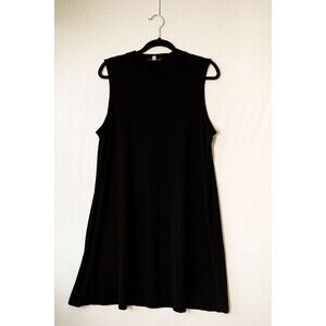 Annalee Hope XL womens Black dress USA tank sheath dress midi witchy goth travel